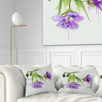 Dizajnirati prekrasno plavo cvijeće sa stabljikom - jastuk cvjetnog bacanja - 16x16