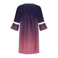 Ženske haljine u obliku kroja i čipkastog uzorka, boemska ležerna Odmarališna haljina u ljubičastoj boji, u obliku