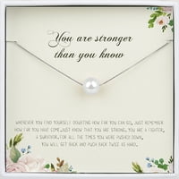 Anavia Vi ste jača inspirativna poklon ogrlica za BFF, pokloni za oporavak, dar za ohrabrenje za sestru duše-