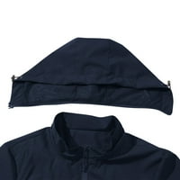Crni zimski kaputi za žene ZIP Čvrsta boja džepna kapuljača Dugi rukavi jesen parni vjetar jakne mornarske veličine