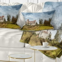 Dvorac Jedinstveno do jezera - Photografski pejzažni tiskani jastuk za bacanje - 12x20