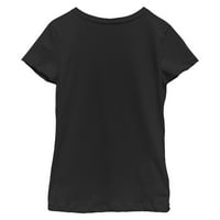 Crna majica s uzorkom za djevojčice u donjem dijelu leđa-dizajn iz donjeg dijela leđa