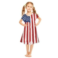 Odjeća za novorođenu djevojčicu za Dan neovisnosti 4. srpnja haljina za klizače gornji dio bez rukava suknja sa