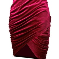 Ljetne haljine za žene Ženska mini haljina za zabavu jednobojni ogrtač s volanima na jedno rame uska midi klupska