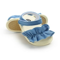 2 / Cipele za novorođenčad u krevetiću ravne sandale s mekim potplatom s mašnom udobne prve hodalice rođendanske