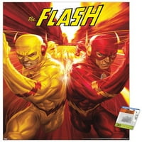 Stripovi-Flash i obrnuta flash utrka zidni poster s gumbima, 22.375 34