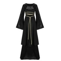Ženske maksi haljine dukserice u srednjovjekovnom stilu duga haljina s raširenim rukavima Za Noć vještica gotička