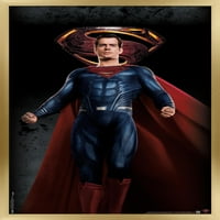 Strip film-Justice League - Zidni plakat Supermana u drvenom magnetskom okviru, 22.375 34