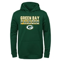 Green Bay Packers Boys 4- LS Fleece Hoodie 9K1BXFGGB L10 12