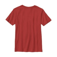 Majica s uzorkom za dječake, crvena, velika