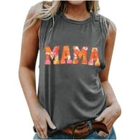 Ljetni vrhovi za žene, ženske ljetne majice s printom slova Mama, elegantne Ležerne modne bluze, košulje, majice,