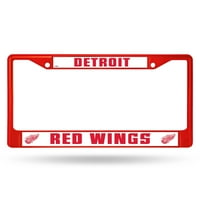 612 crveno-bijeli pravokutni poklopac registarske pločice Detroit crvena krila