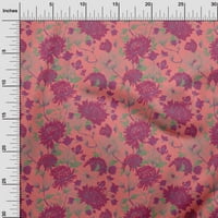 Pamučni poplin u boji svijetlozelene tkanine s lišćem i cvjetnim uzorkom za umjetničko šivanje tkanina s otiskom