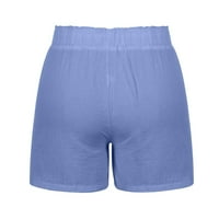 Ecqkame plus kratke hlače za žene Clearance Fashion Summer Summer Casual String String Pocket Čvrsta boja kratke