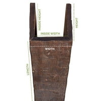 Ekena Millwork 8 W 4 h 24'l 3-strana pecidski čempres Cypress Endurathane Fau Wood Strop Grep, Premium trešnja