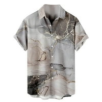 Košulje za muškarce modno proljeće ljeto povremene košulje s kratkim rukavima na vratu od vrata Top bluza havajska