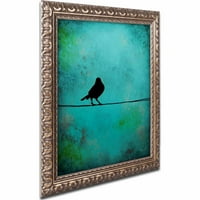 Zaštitni znak likovna umjetnost Ptičje pažnja platna umjetnost Nicole Dietz, zlatni ukrašeni okvir