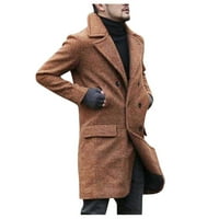 Baocc jakne za muške muške nove zimske stilove modni čisti šešir i vuneni kaput udoban topli kaput muški kaput