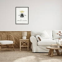 Stupell Industries Sweet kao što može pčelinji fraza Royal Crown Insect, 30, dizajn Daphne Polselli