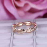 Zaručnički prsten od umjetnog dijamanta Moissanite od 0 karata, 18-karatni zlatni prsten za obljetnicu