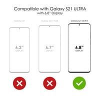 Različiti hibridni hibridni slučaj otporan na udarce za Galaxy S Ultra 5G - TPU odbojnik, akrilna leđa, zaštitnik