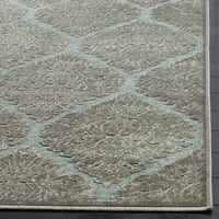 Damask cvjetni tepih od 2'2 8', siva s morskom pjenom