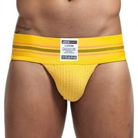 Muško donje rublje sa sportskim aparatićem seksi prozračni remen za zavoj u žutoj boji od $ 1pc